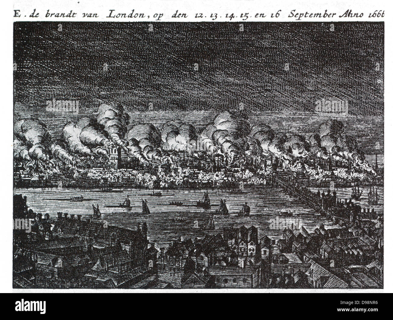 Der Überfall auf die Medway, manchmal auch als "die Schlacht der Medway, Raid auf Chatham oder die Schlacht von Chatham, war ein erfolgreicher deutscher Angriff auf die größte englische Schiffe, die in den Werften ihrer wichtigsten Marinestützpunkt Chatham festgelegt, dass im Juni 1667 während des Zweiten Englisch-Niederländischen Krieges. Die Holländer, unter nominell das Kommando von Lieutenant-Admiral Michiel De Ruyter, bombardiert und dann die Stadt von Sheerness gefangen, bis segelte die Themse in Gravesend, dann den Fluss Medway zu Chatham Stockfoto