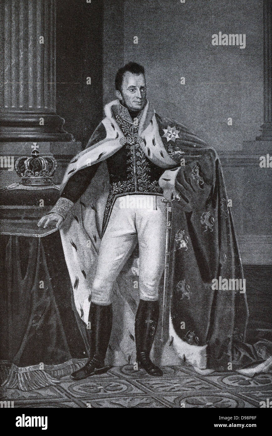 King William l, Prinz Willem Frederik van Orange geboren 24. August 1772. Stockfoto
