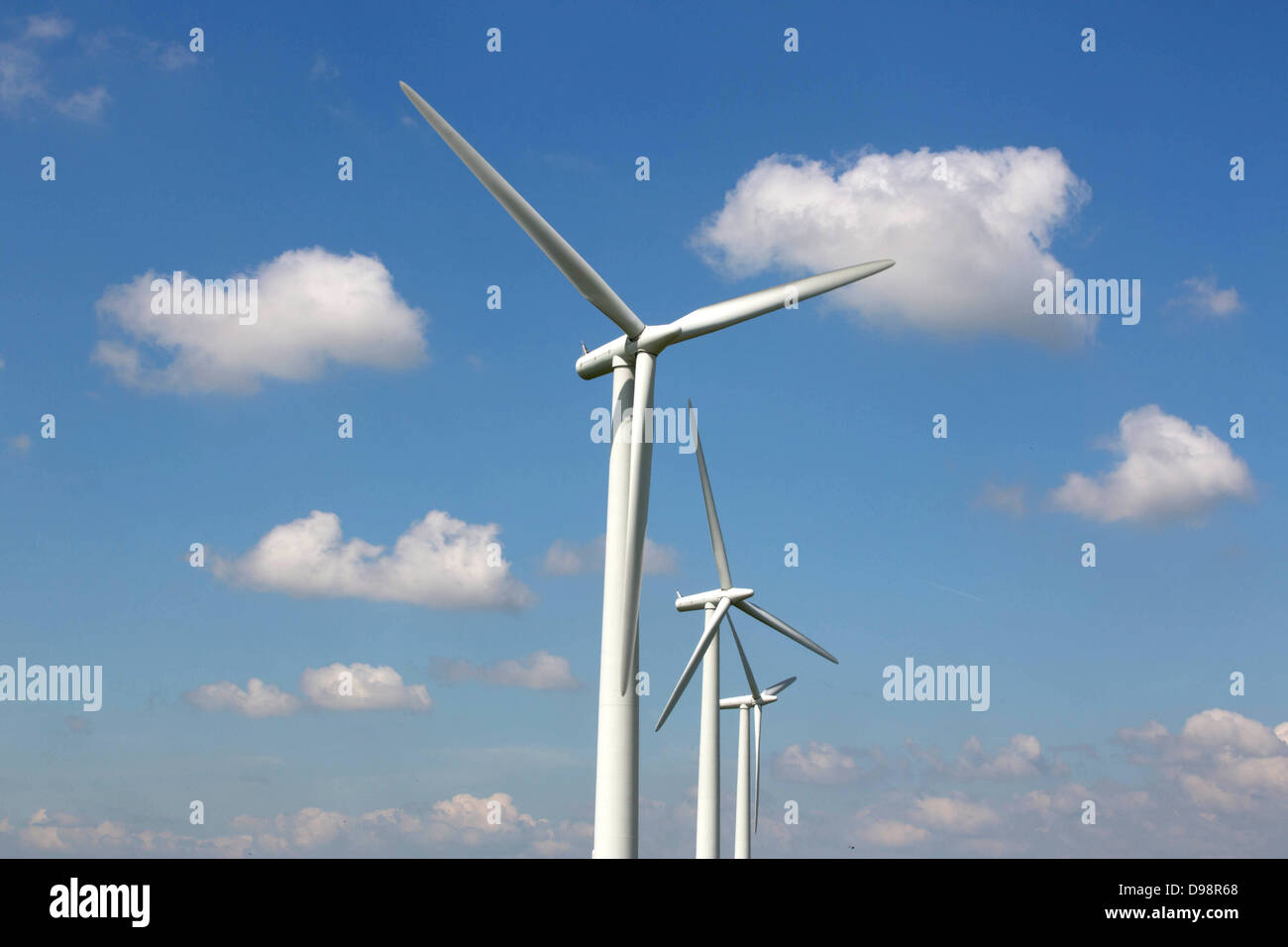 Windkraftanlagen Stockfoto