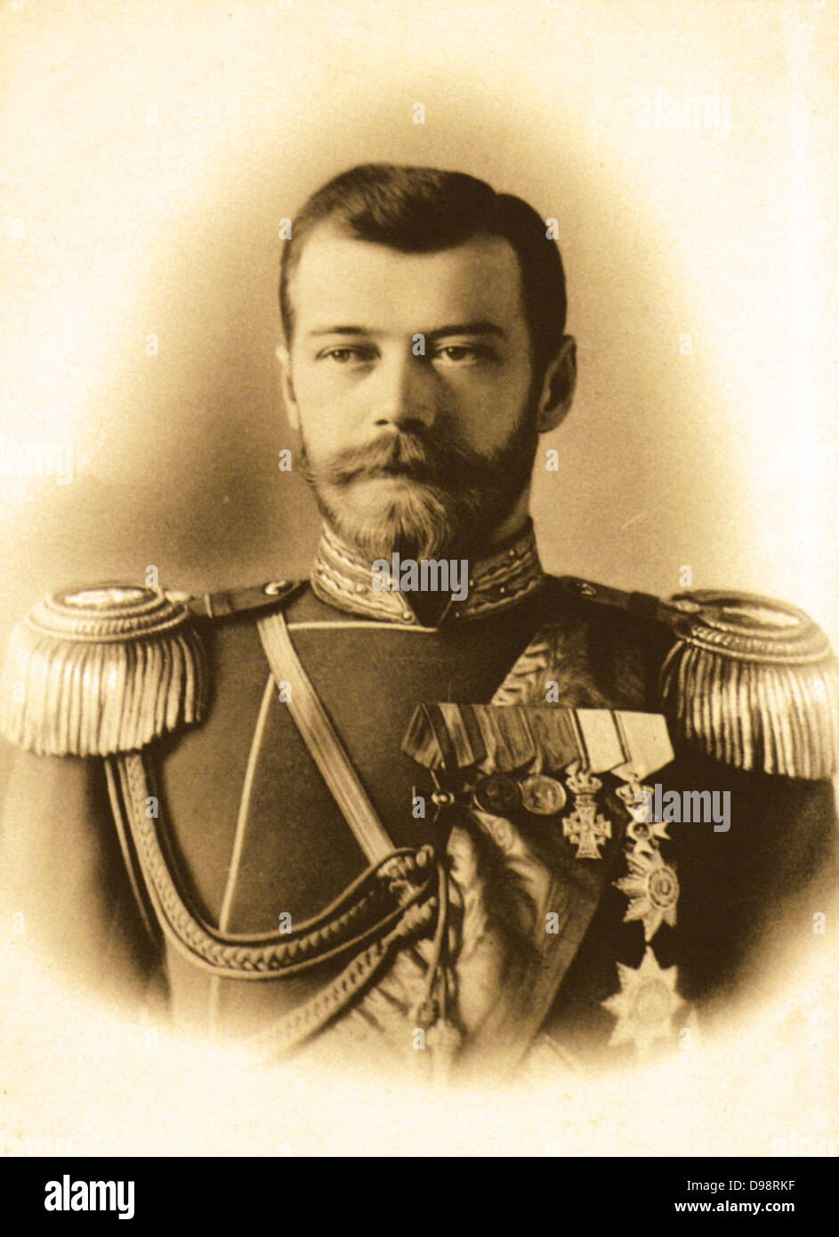 Zar Nikolaus II von Russland regierte 1894-1917 Stockfoto