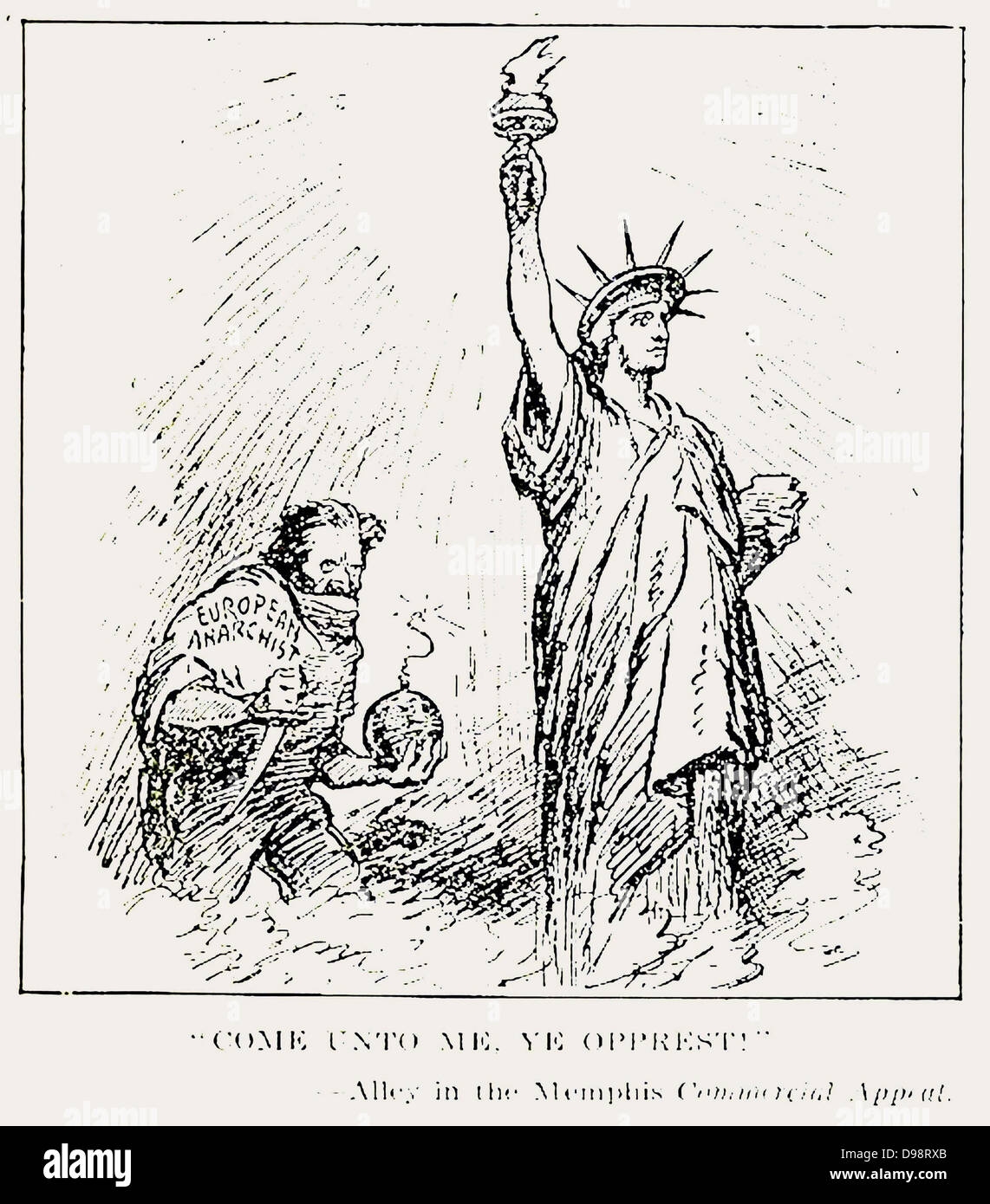 Anti-bolschewistischen politische Karikatur in der Literary Digest USA 5. Juli 1919 veröffentlicht Stockfoto
