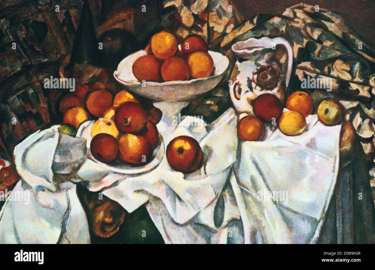 Äpfel und Orangen, c1899. Öl auf Leinwand. Französische Post-Impressionisten Maler Paul Cézanne (1839-1906). Stillleben Früchte Stockfoto