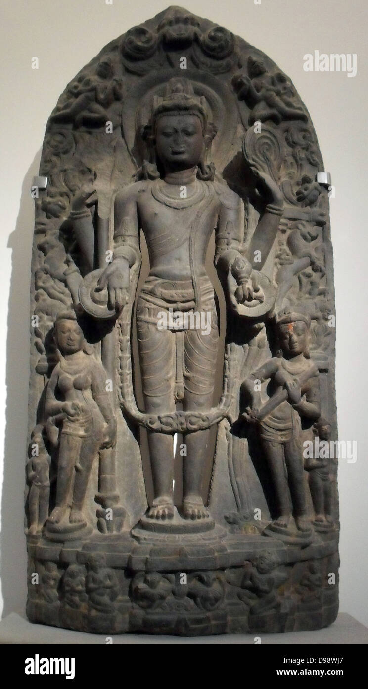 Stele von Vishnu Vasudeva. PalaSena Dynastie (8.12. Jahrhundert n