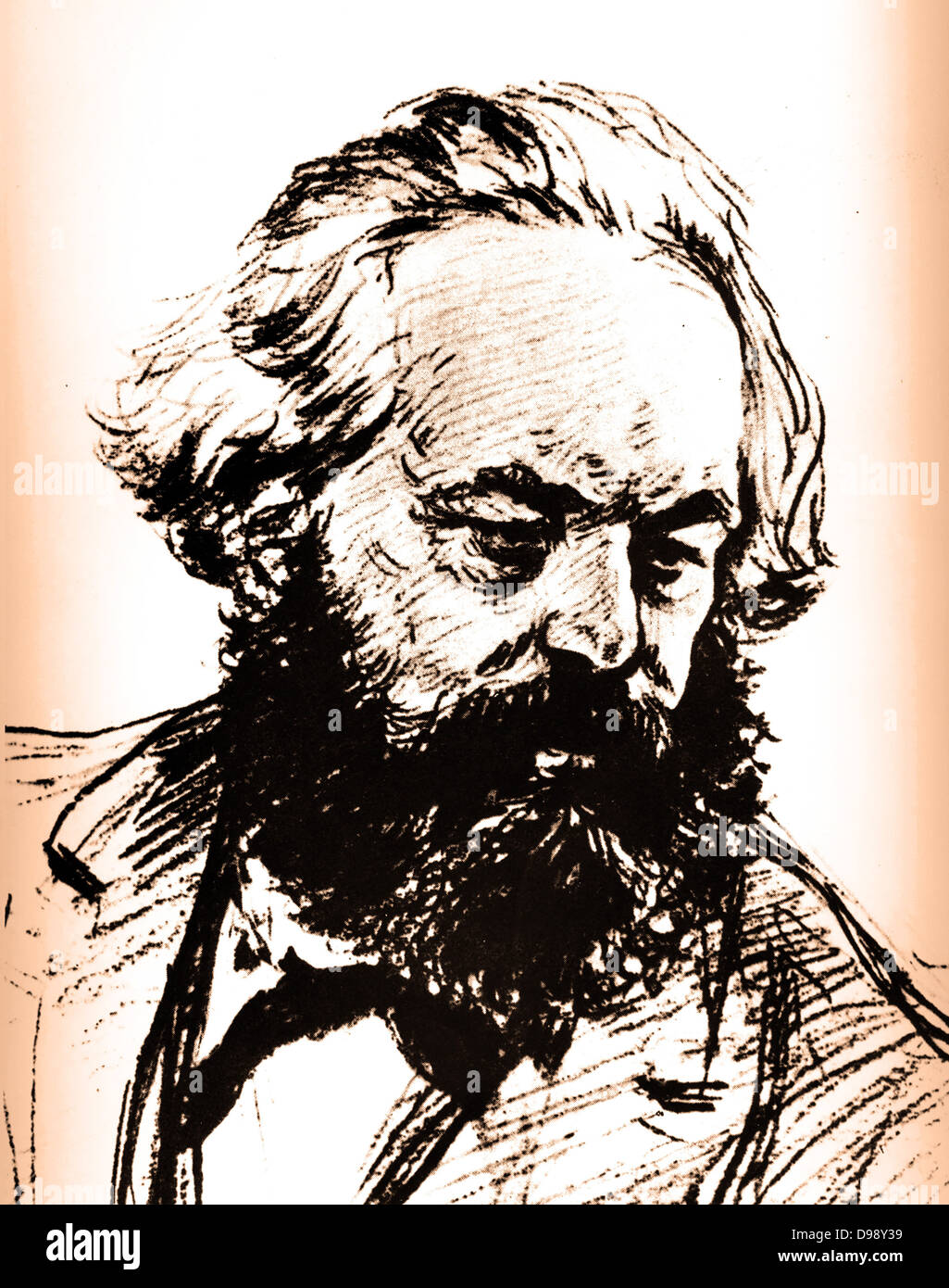 Karl Marx (1818-1883) Vater des modernen Kommunismus. Deutsche politische, soziale und ökonomische Theoretiker Stockfoto