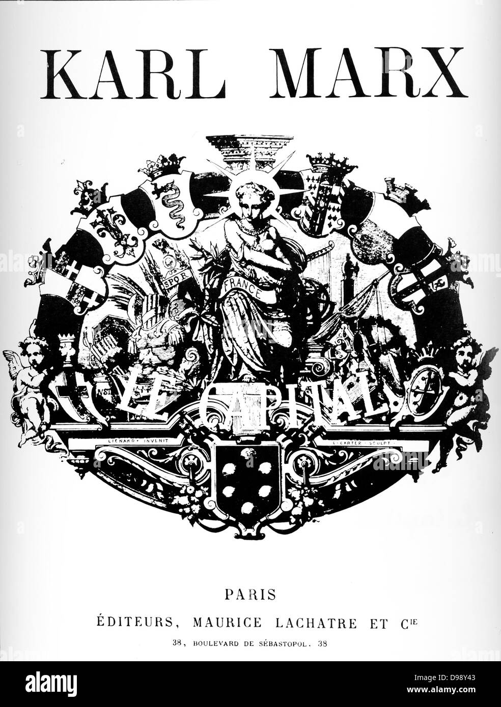 Titelseite aus einer französischen Ausgabe des Buches "Das Kapital von Karl Marx. Ca. 1920 Stockfoto