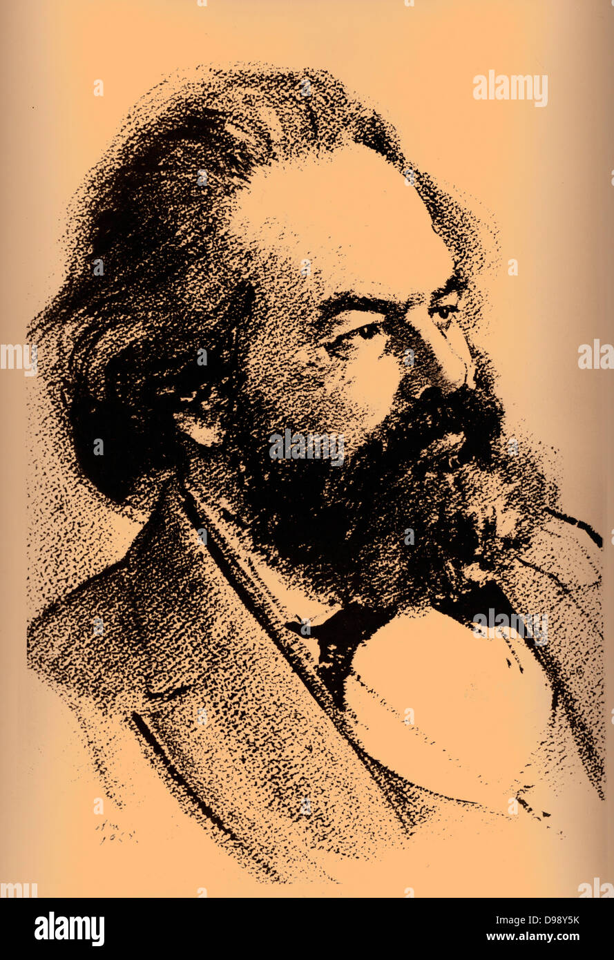 Karl Heinrich Marx (5. Mai 1818 - vom 14. März 1883) war ein deutscher Philosoph, Soziologe, Wirtschafts- Historiker, Journalist und revolutionär-sozialistischen. 1852 Stockfoto