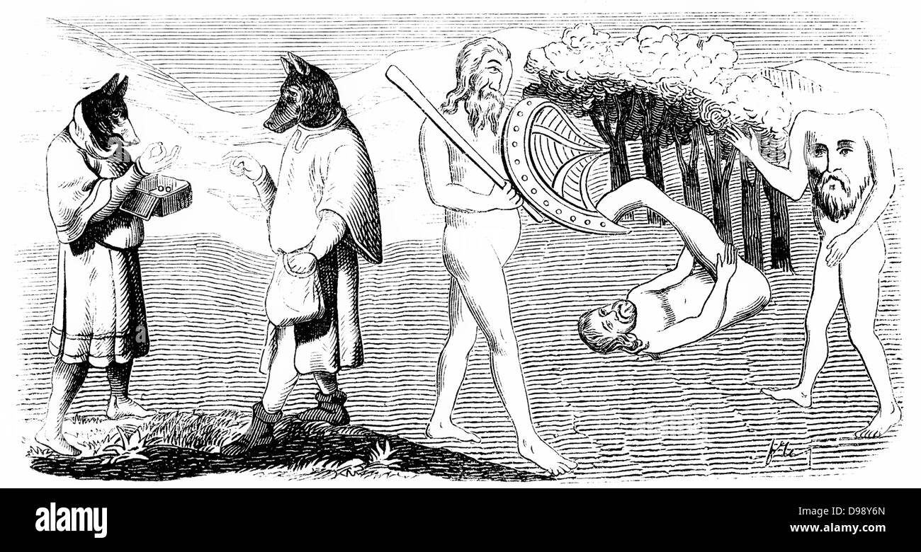 ausländische Personen von Marco Polo, 14. Jahrhundert und Strabo, 1. Jahrhundert Stockfoto