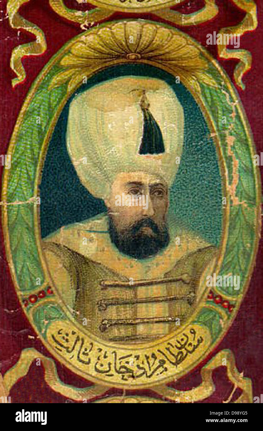 Selim II 28 Mai 1524 - 12. Dezember/15. Dezember 1574), auch als "Elim der Sot (MEST)" oder "Elim die Säufer'; und als Ar bekannt? Selim" oder "Elim die Blonde", war der Sultan des Osmanischen Reichs ab 1566 bis zu seinem Tod. Stockfoto