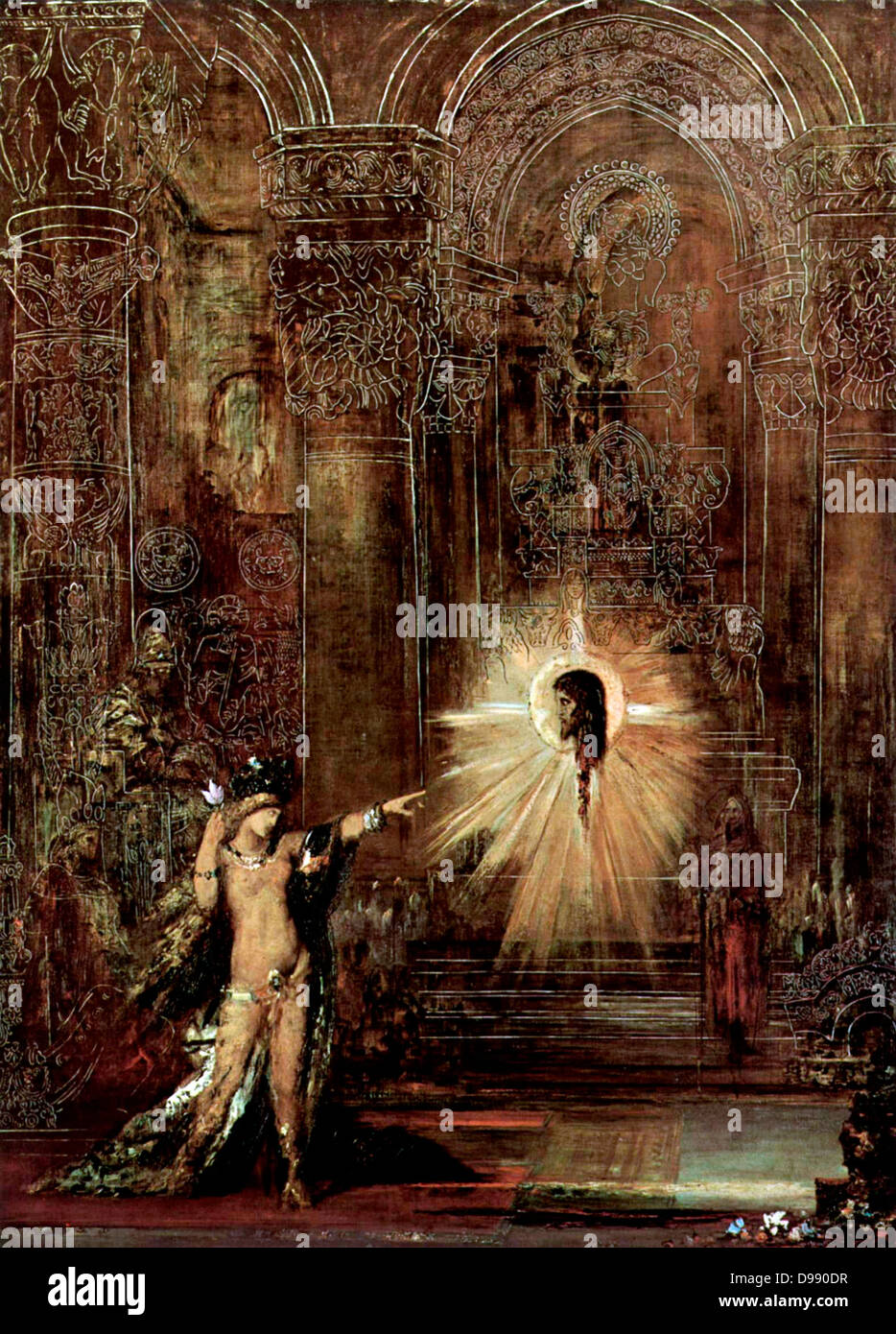 L'apparition 1875, Öl auf Leinwand von Gustave Moreau Stockfoto
