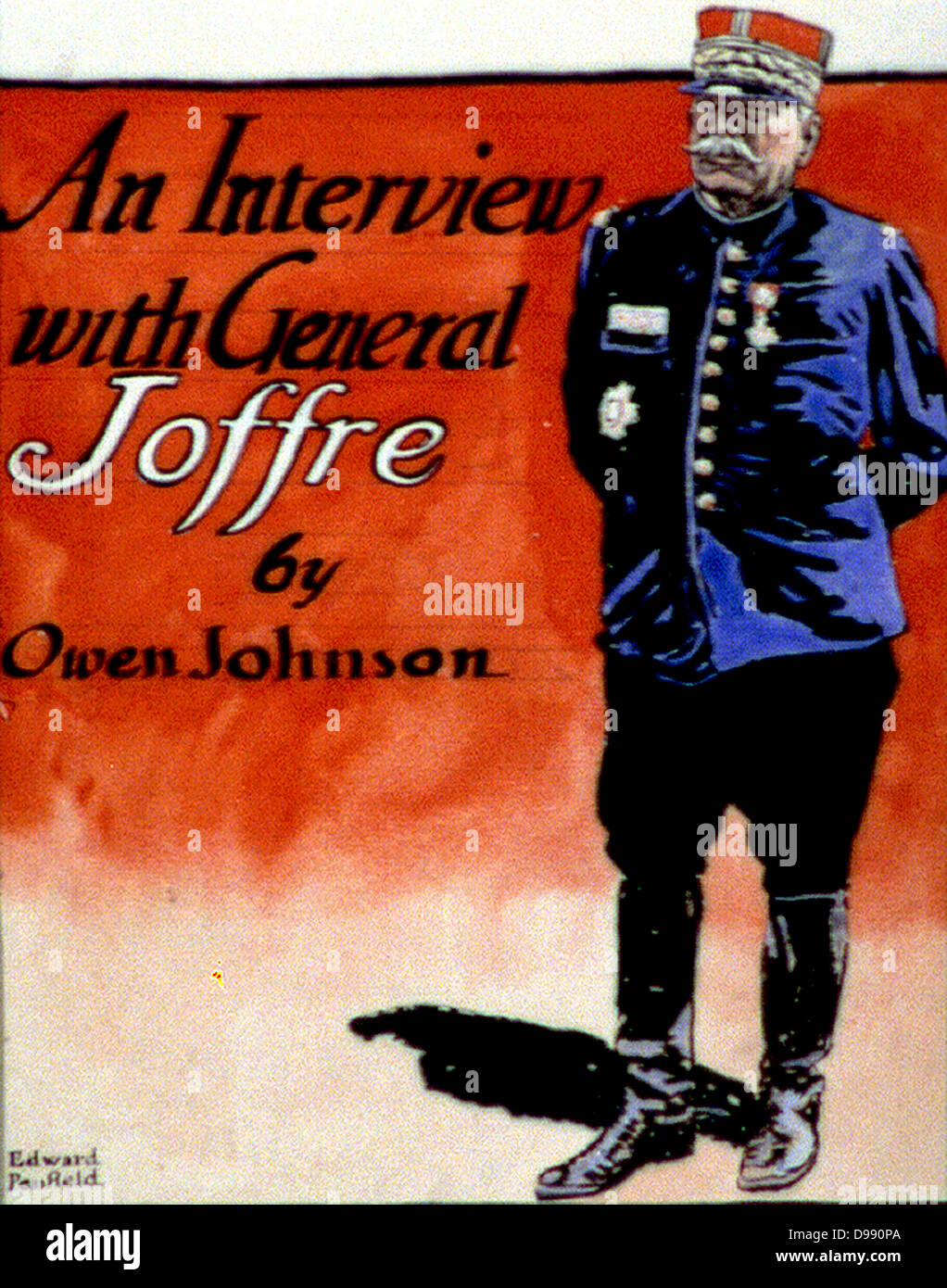 General Joffre (1852-1931), französischer Feldherr. Edward Penfield (1866-1925), US-amerikanische Künstlerin und Illustratorin. Abdeckung "Collier's" Magazin, 16. Oktober 1915. Weltkrieg Soldat Einheitliche Stockfoto