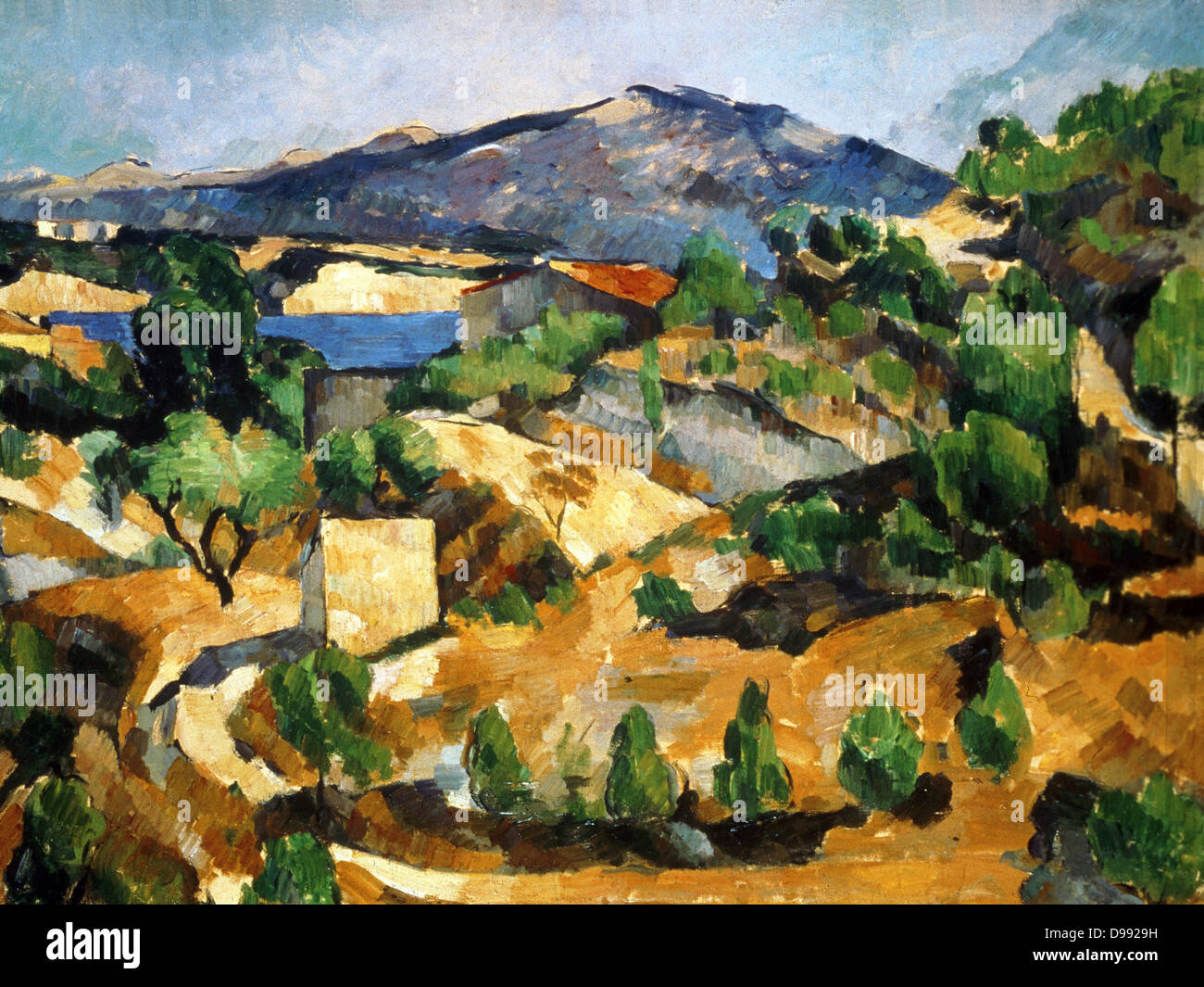 Die François Zola Dam', 1877 - 1878. Öl auf Leinwand. Paul Cezanne (1839-1906) French Post-Impressionist Painter. Landschaft Berge Wasser Aix-en-Provence Frankreich Stockfoto