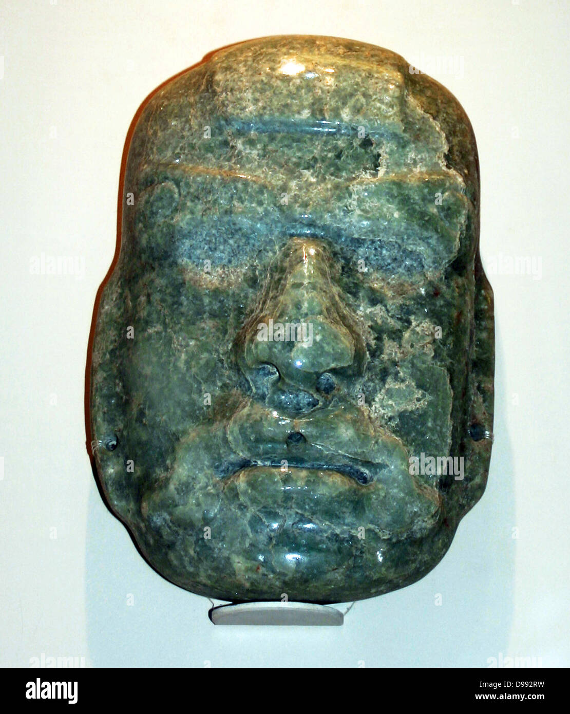 Jade-Maske eines anthropomorphen Gottes, Maya-AD 50-300. Präkolumbianischen  mesoamerikanischen Stockfotografie - Alamy
