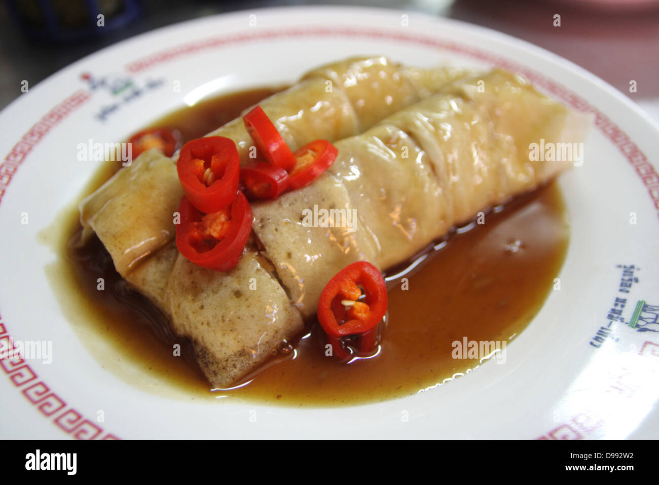 Thai - chinesische frische Frühlingsrolle oder (Pa Pia Sod) Stockfoto