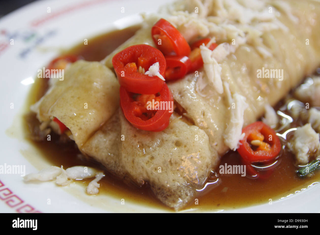 Thai - chinesische frische Frühlingsrolle oder (Pa Pia Sod ...