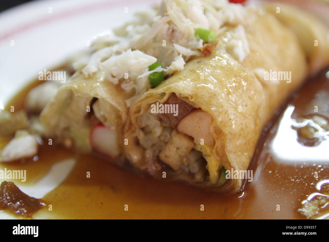 Thai - chinesische frische Frühlingsrolle oder (Pa Pia Sod) Stockfoto