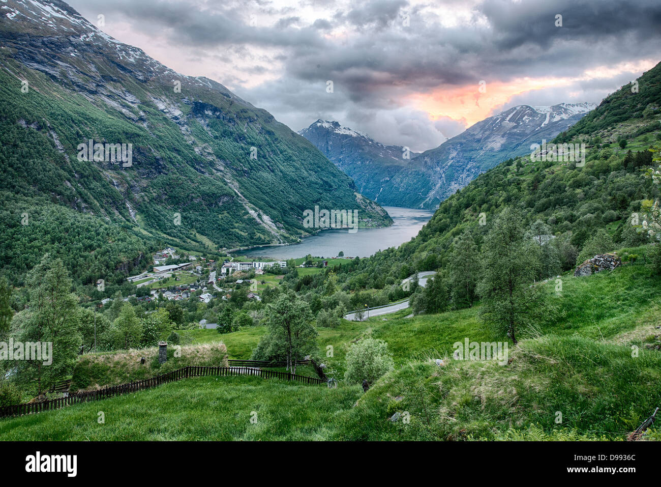 Blick über Geringer im Norden von Norwegen Stockfoto