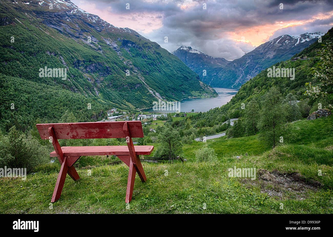 Blick über Geringer im Norden von Norwegen Stockfoto