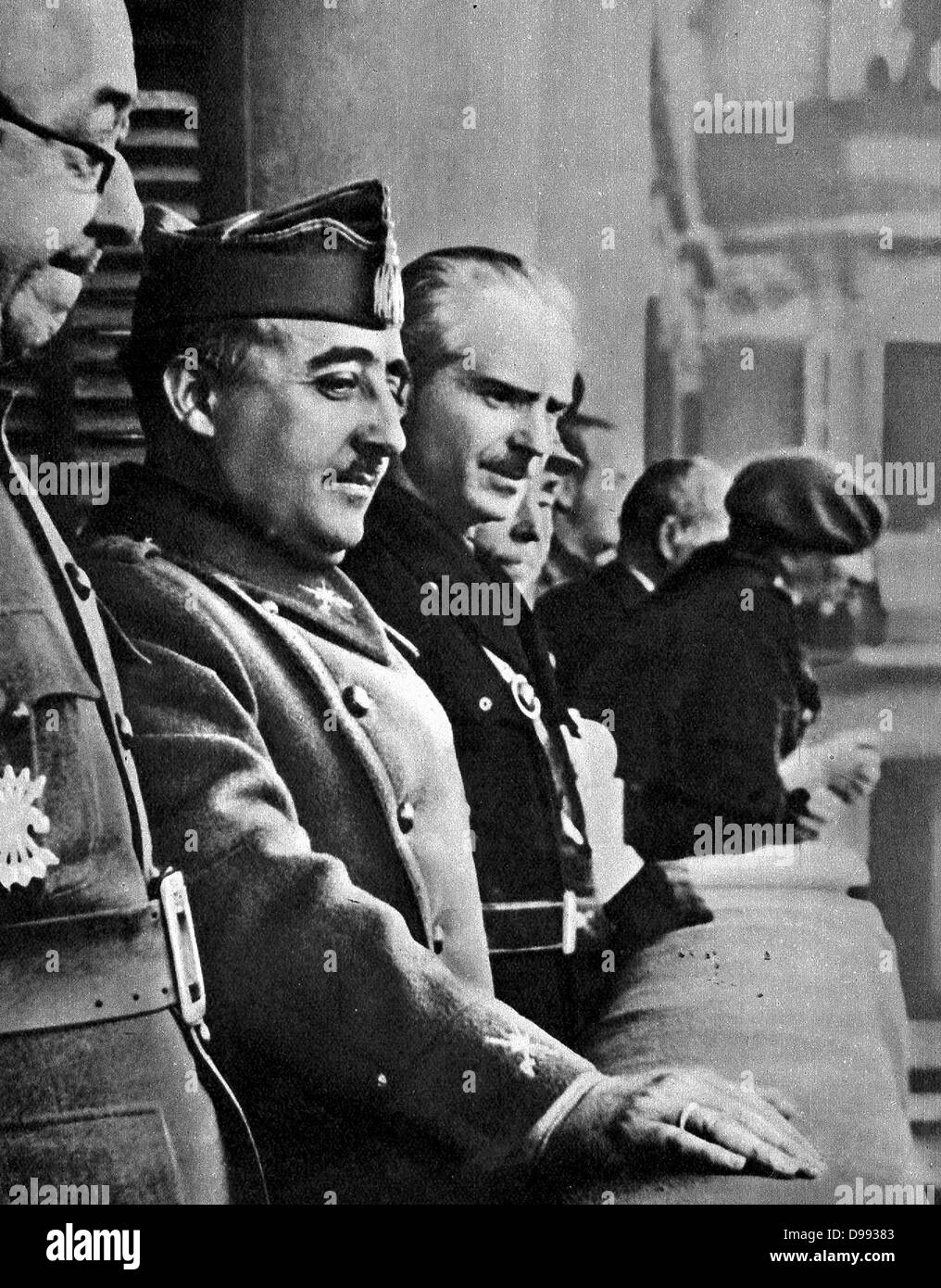 Francisco Franco (4. Dezember 1892. - 20. November 1975), spanischer General und Diktator, Staatschef von Spanien von Oktober 1936 (ganzes Land von 1939 an), und de facto Regent der nominell wiederhergestellt, Königreich Spanien von 1947 bis zu seinem Tod im November Stockfoto