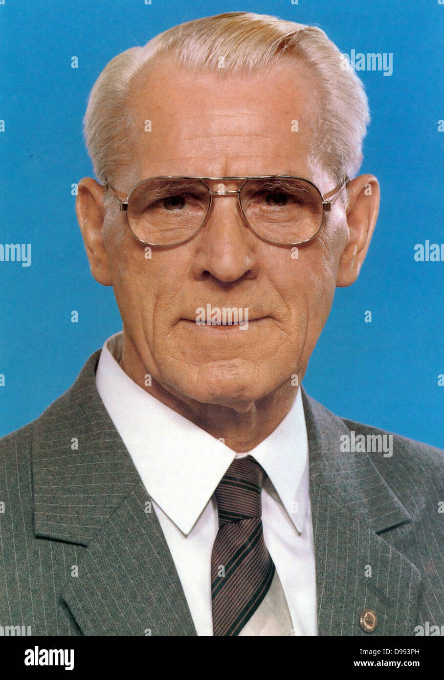 Willi Stoph (1914-1999) ostdeutsche Politiker. Premierminister (Vorsitzender des Ministerrats) der Deutschen Demokratischen Republik (DDR) von 1964 bis 1973 und erneut von 1976 bis 1989. Stockfoto