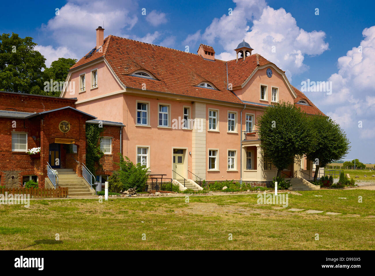 Herrenhaus mit Brennerei, Criewen, unteren Odertal, Brandenburg, Deutschland Stockfoto