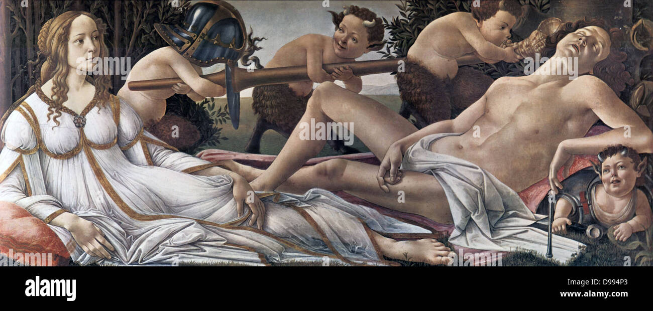 Sandro Botticelli, Venus und Mars 1483 Stockfoto