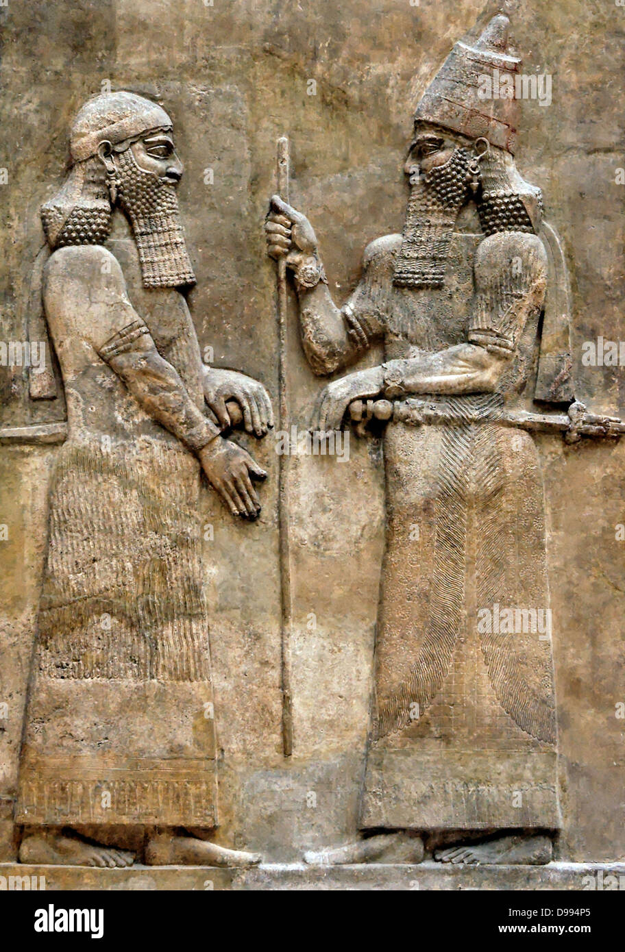 Sargon II regierte 722-705 v. Chr.) Assyrian König Stockfoto