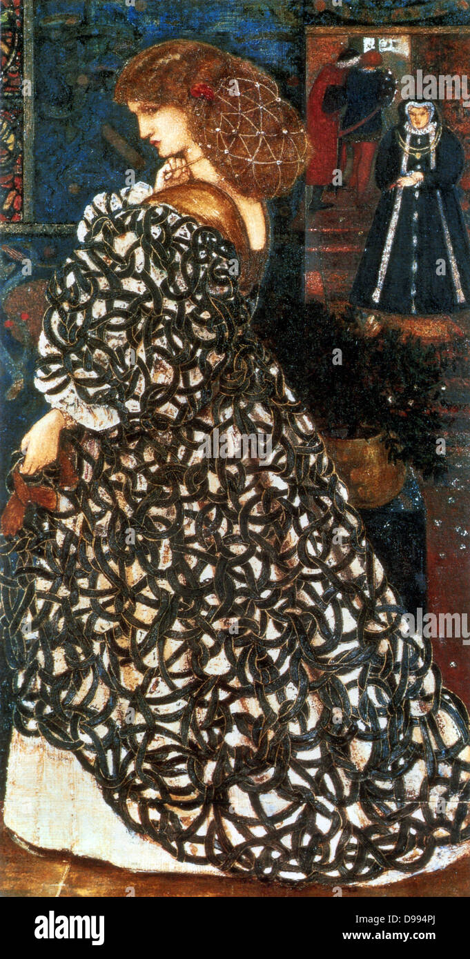 Sir Edward Burne-Jones (1833 – 1898) Sidonia Von Bork, basierend auf dem 1849 gotische Roman Sidonia von Lady Wilde 1860 Stockfoto