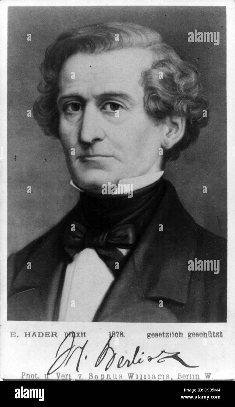 Hector Berlioz (1803 - 1869) französischer Komponisten, am besten bekannt für seine Kompositionen Symphonie fantastique und Grande Messe Des Morts (Requiem). Stockfoto