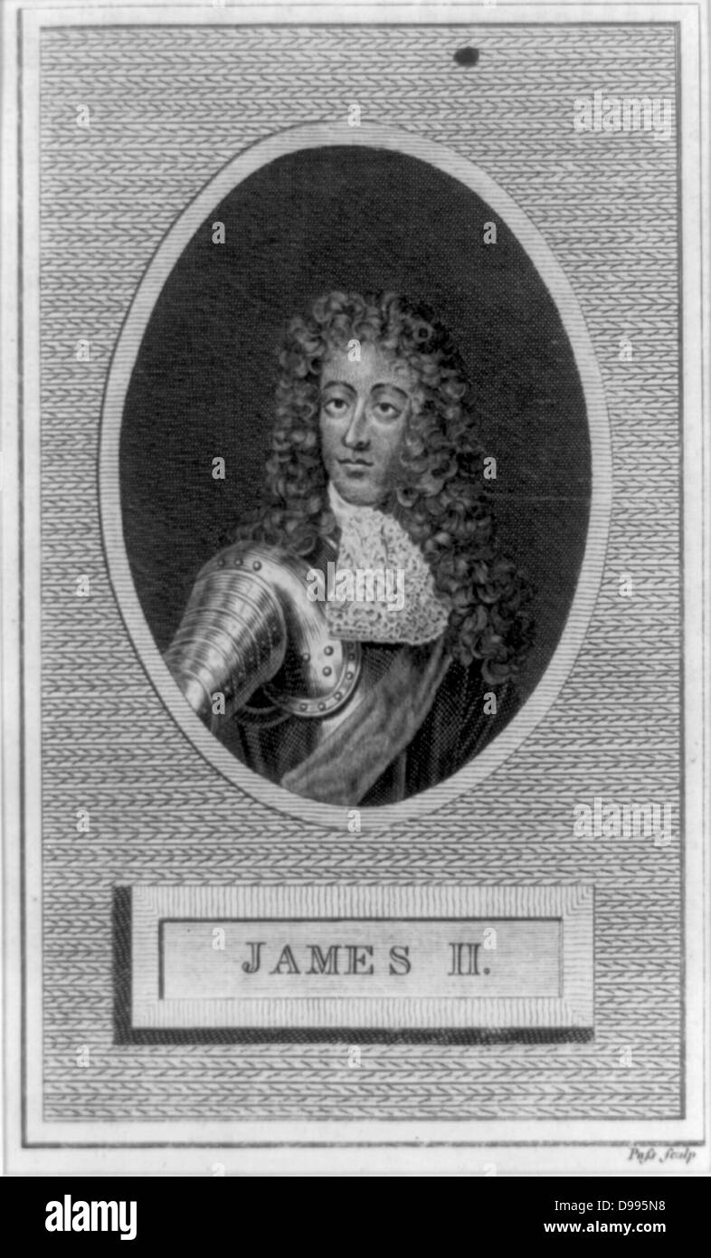 König Jakob II. von England, 1633-1701. Stockfoto