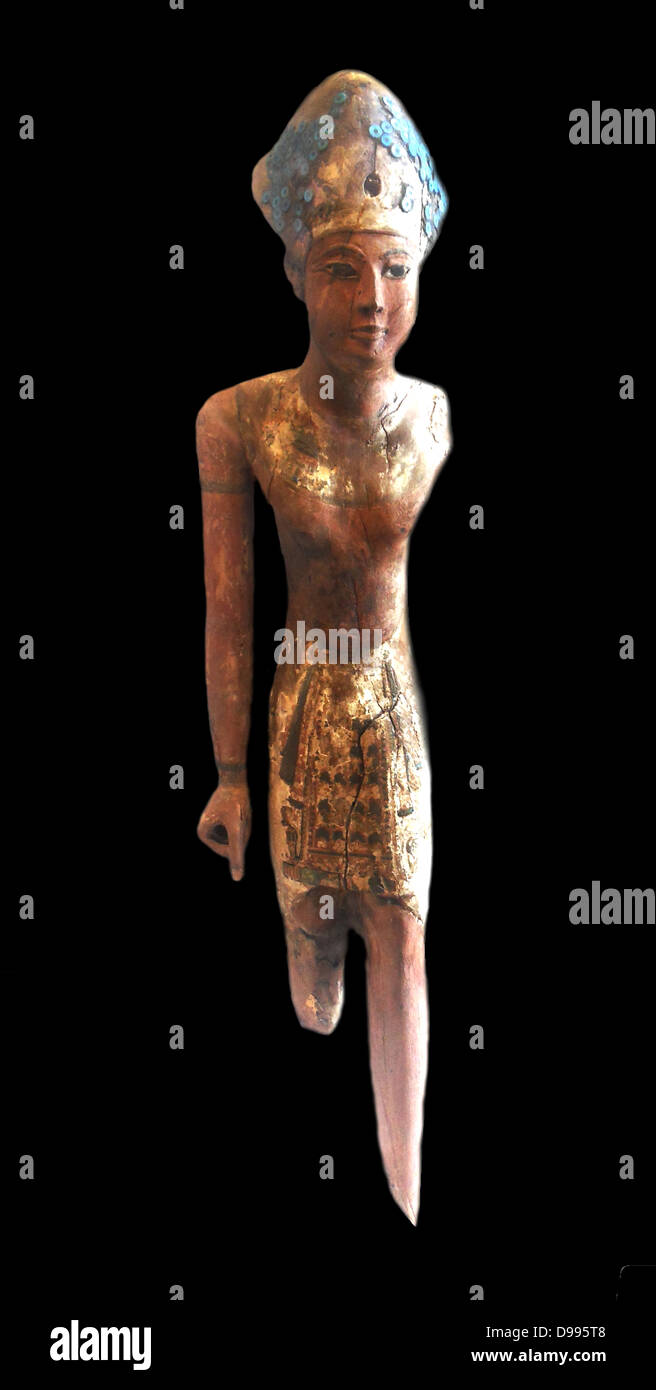 Ein König, Ramses II. oder der ehemalige König vergöttlicht Amenophis Stockfoto