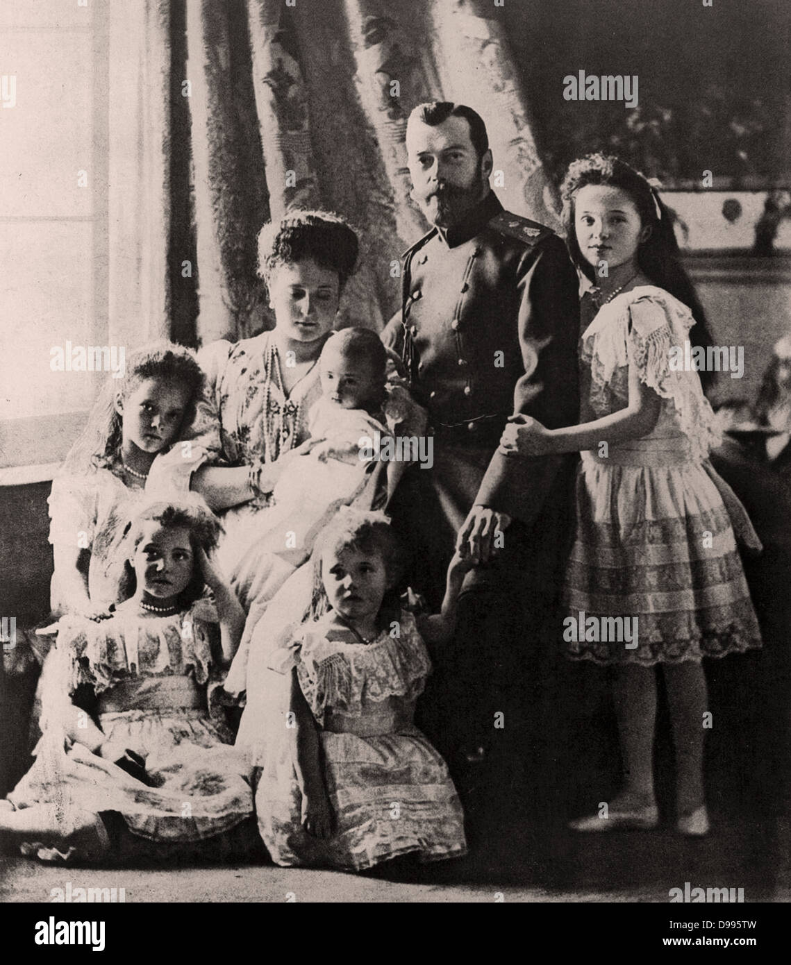 Familie von Zar Nicholas II von Rußland 1904-05 fotografiert Stockfoto