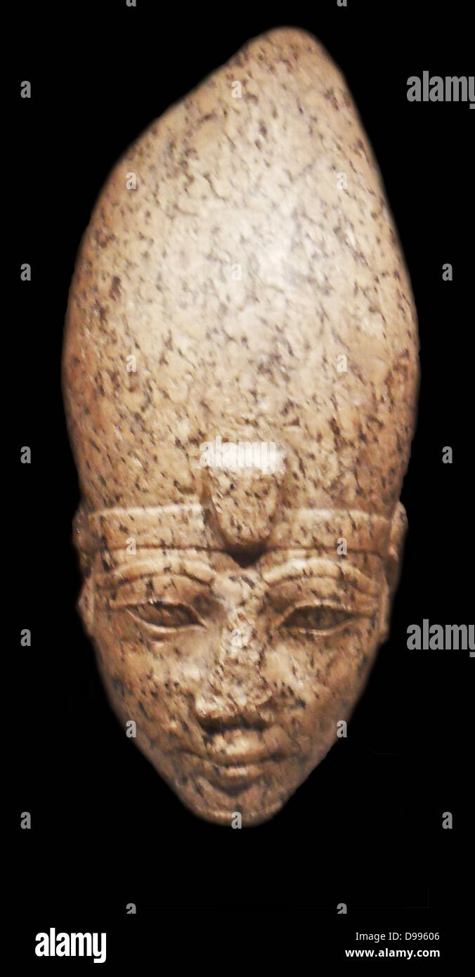 Kopf der Hatschepsut und Thutmosis 111, Granit Stockfoto