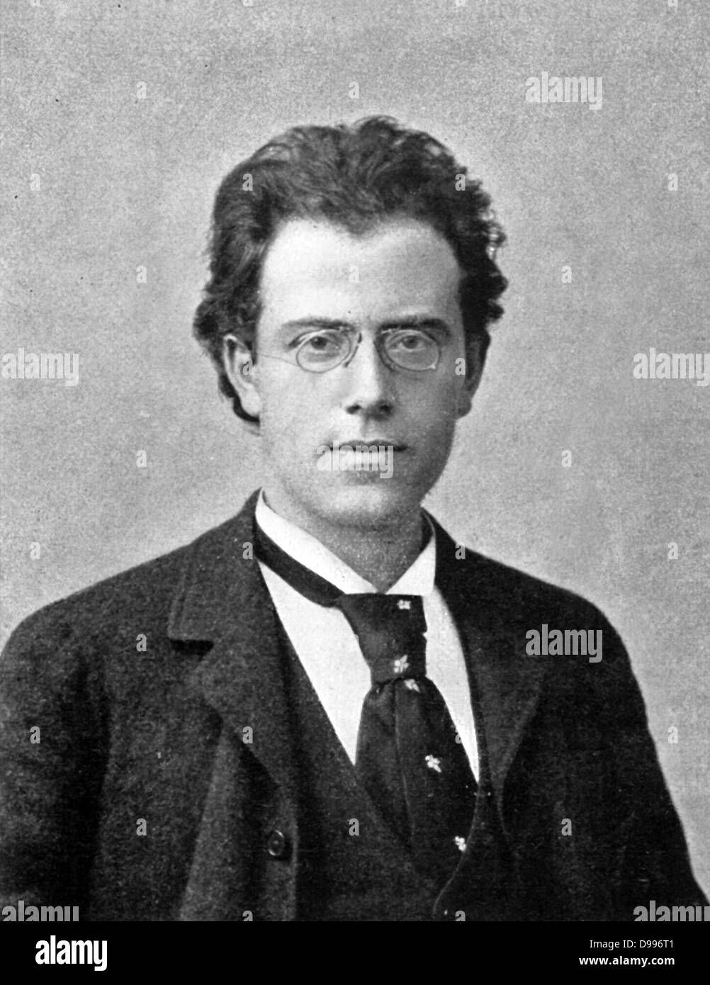 Gustav Mahler 1860 - 1911) spät-romantische österreichische Komponist und einer der führenden Dirigenten seiner Generation. Als Komponist war er als Brücke zwischen dem 19. Jahrhundert österreichisch-deutschen Tradition und Moderne des frühen 20. Jahrhunderts. Stockfoto