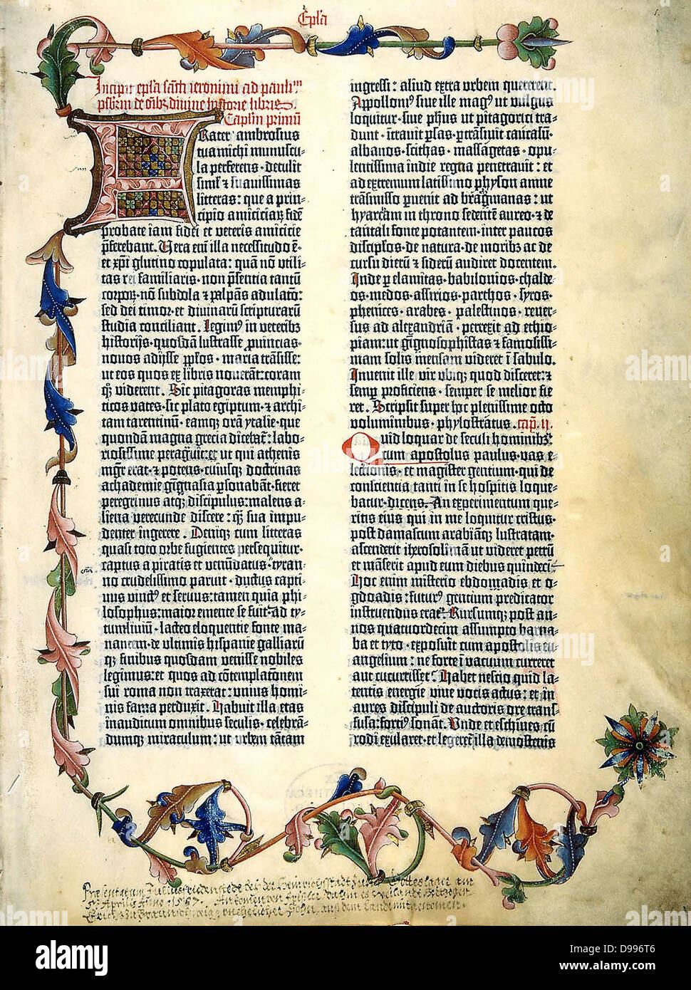 Wie Heißt Das Erste Buch Der Bibel Die Gutenberg-Bibel. Erste großes Buch gedruckt mit einer Druckmaschine
