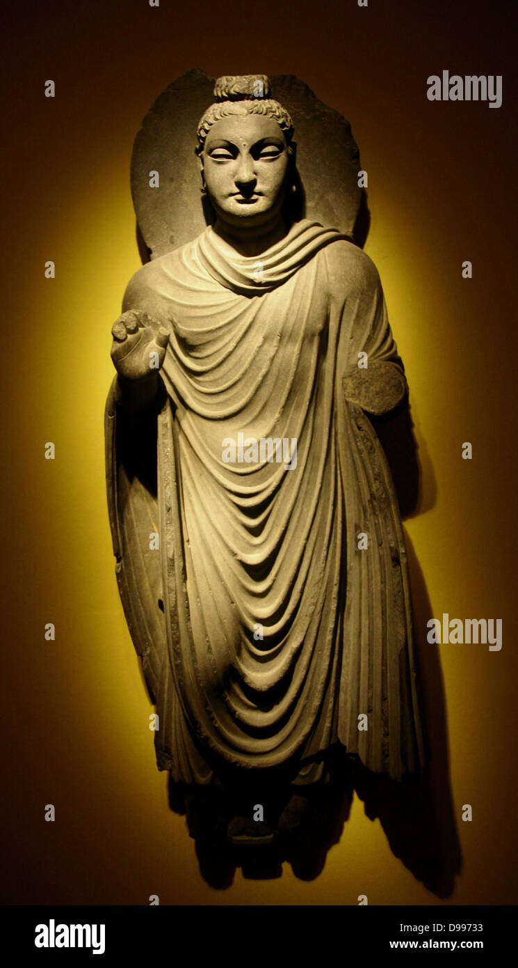 Gandhara-Buddha, Ashmolean Museum Oxford (Pakistan). 200AD Stockfoto