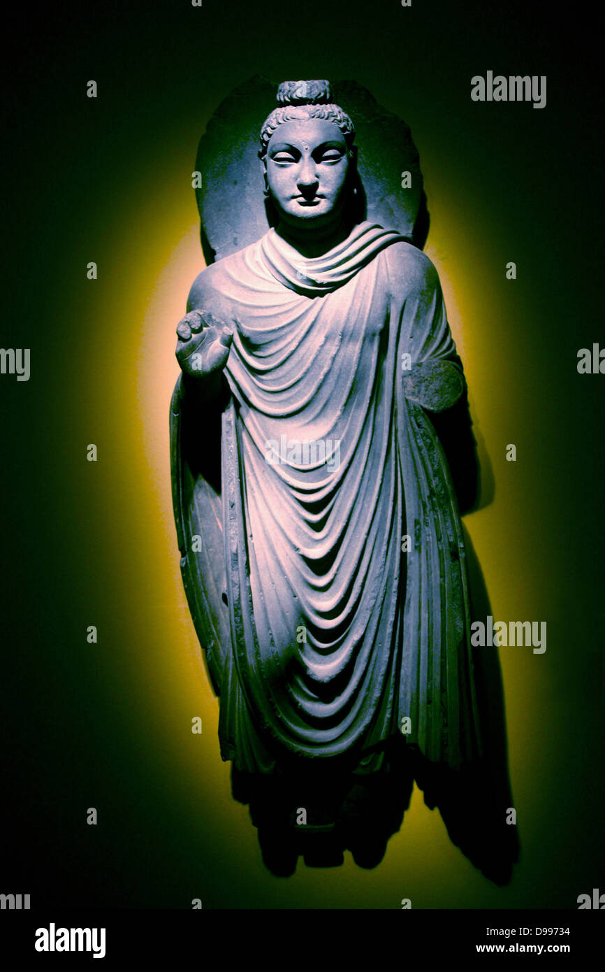 Gandhara-Buddha, Ashmolean Museum Oxford (Pakistan). 200AD Stockfoto