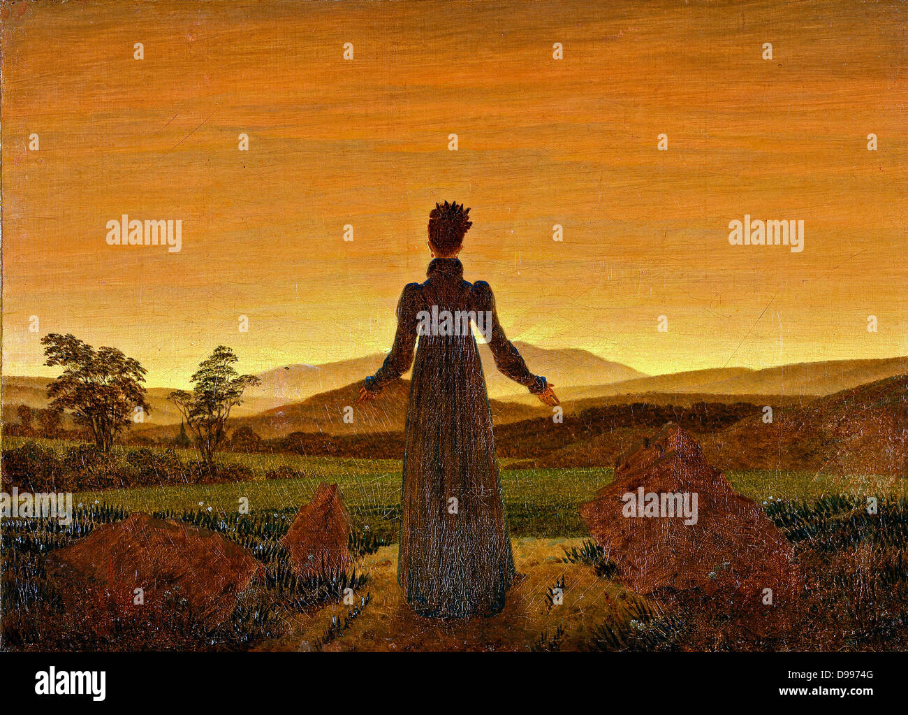 Caspar David Friedrich Frau Vor Der Untergehenden Sonne www.alamy.de