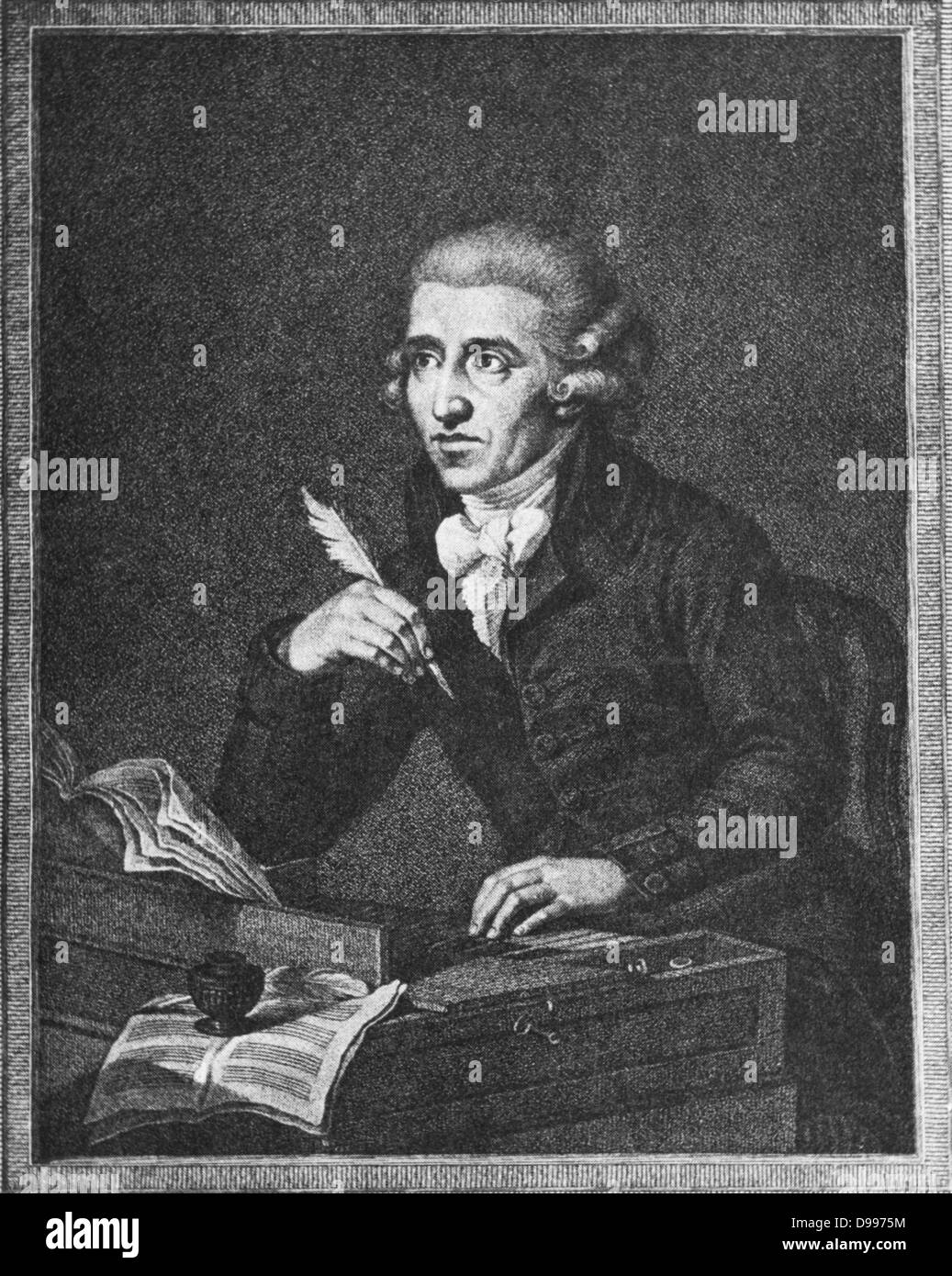 Franz Joseph Haydn 1732 - 1809, bekannt als Joseph Haydn. Der oesterreichische Komponist, einer der produktivsten und prominenten Komponisten der Klassik. Stockfoto