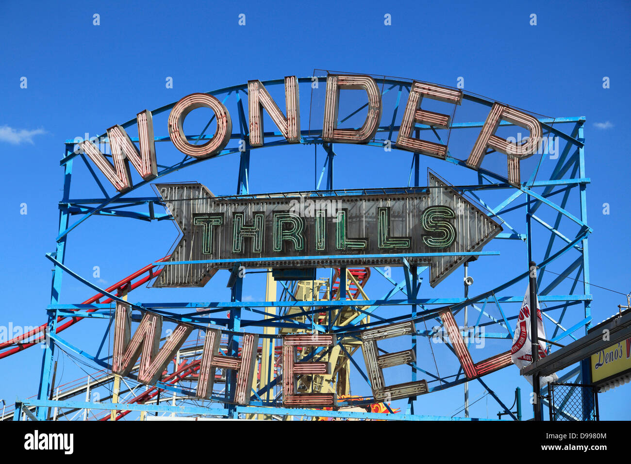 Denos Wonder Wheel, Vergnügungspark, Coney Island, Brooklyn, New York City, USA Stockfoto