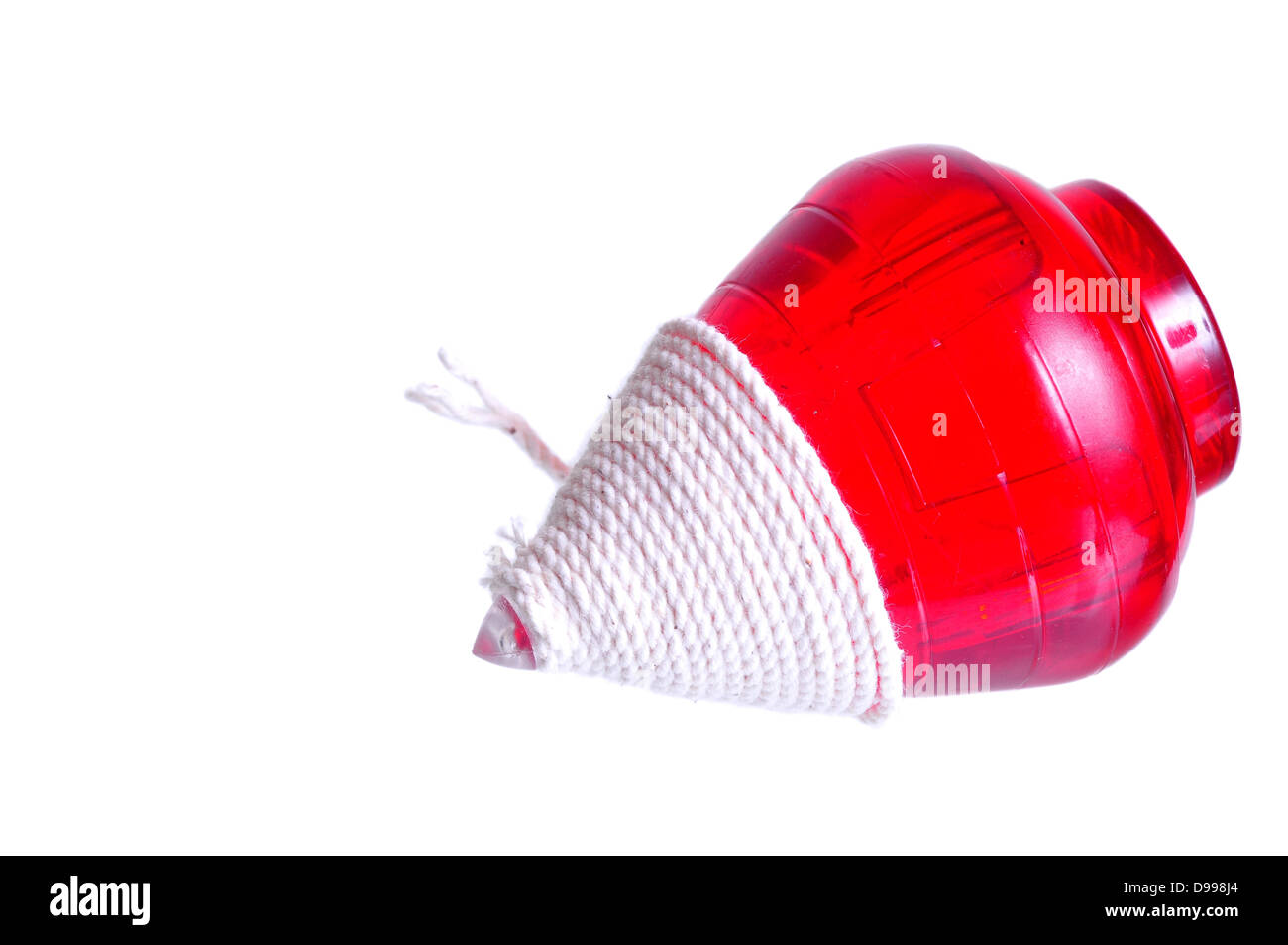 Roten Drehbeschleunigung oben isoliert auf weiss Stockfoto