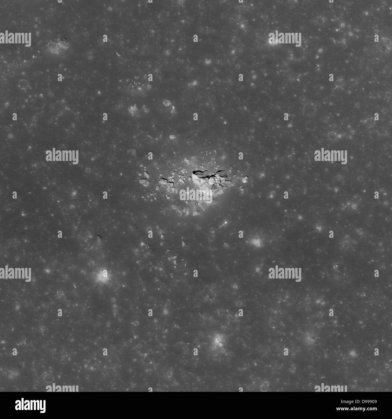Große Felsbrocken von Kepler Krater ausgeworfen. Stockfoto