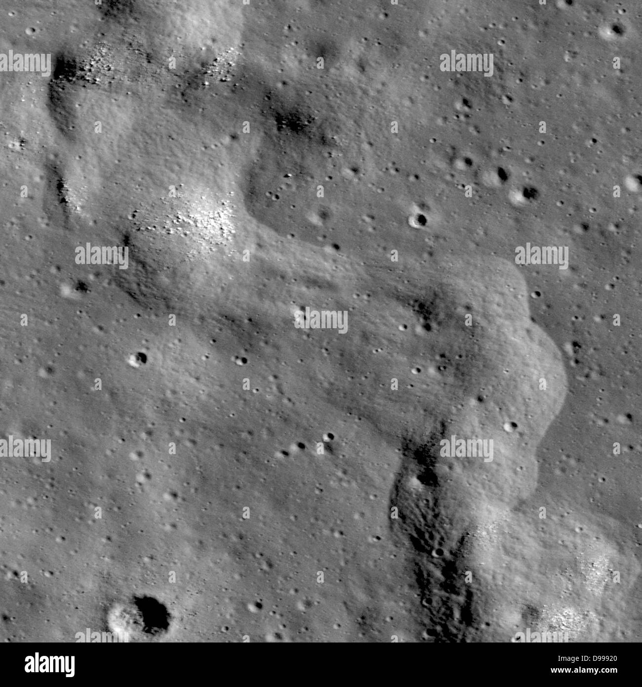 Ein Teil der lobate Böschung im Inneren Karrer Kraters. Stockfoto