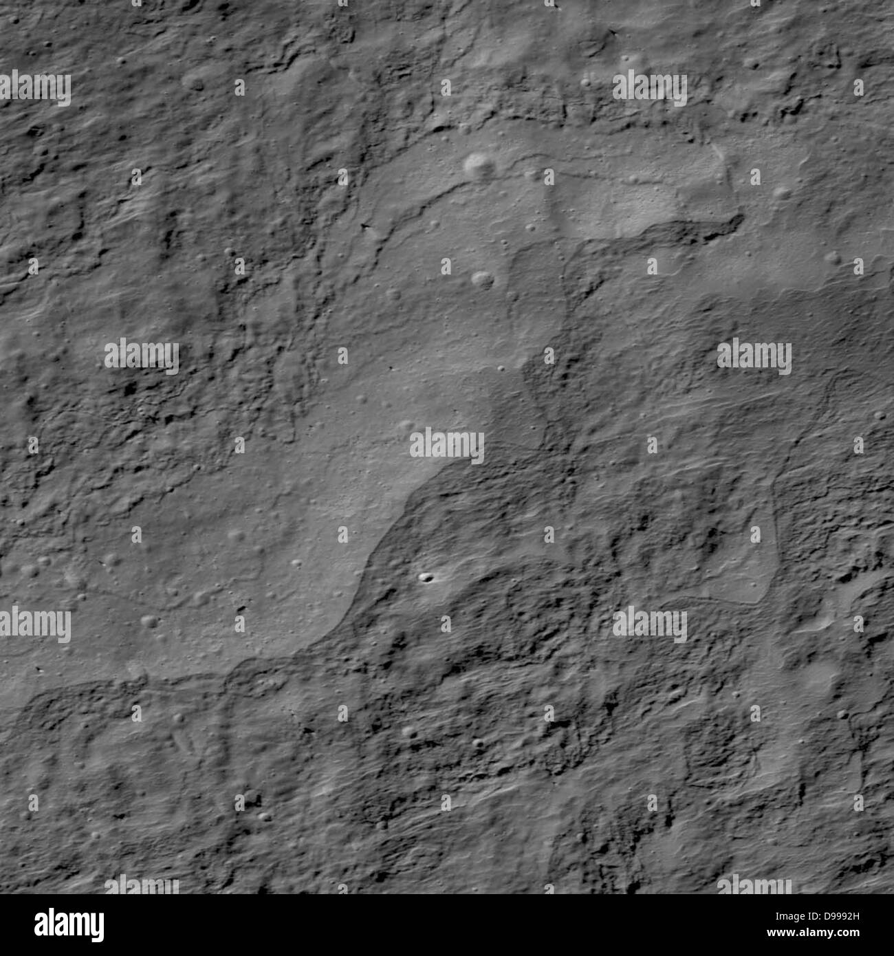 Auswirkungen schmelzen Ablagerungen auf Innenwand Klute W-Krater. Stockfoto