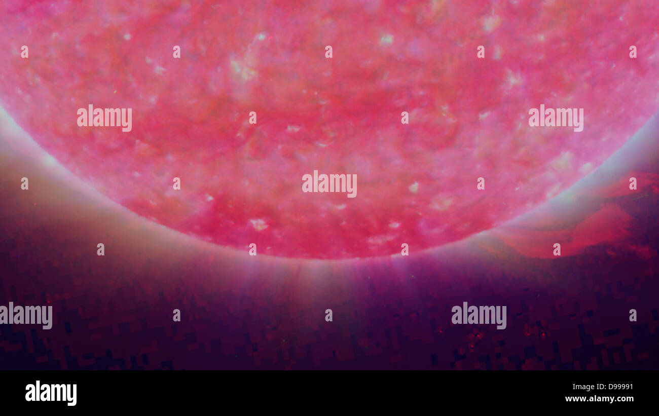 Ein dreidimensionales Bild der Sonne STEREO. Stockfoto