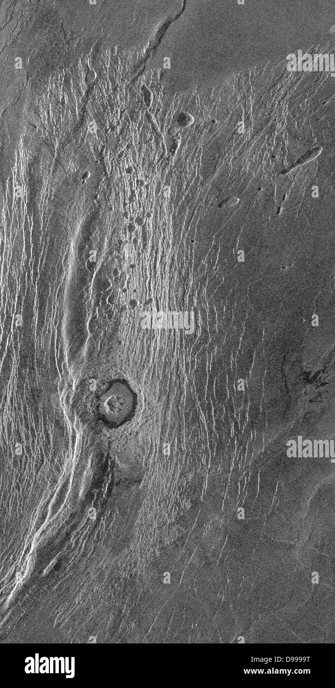 Diese Magellan voller Auflösung Bilder zeigen den nördlichen Teil der Akna Montes (Bergen) der Venus. Stockfoto