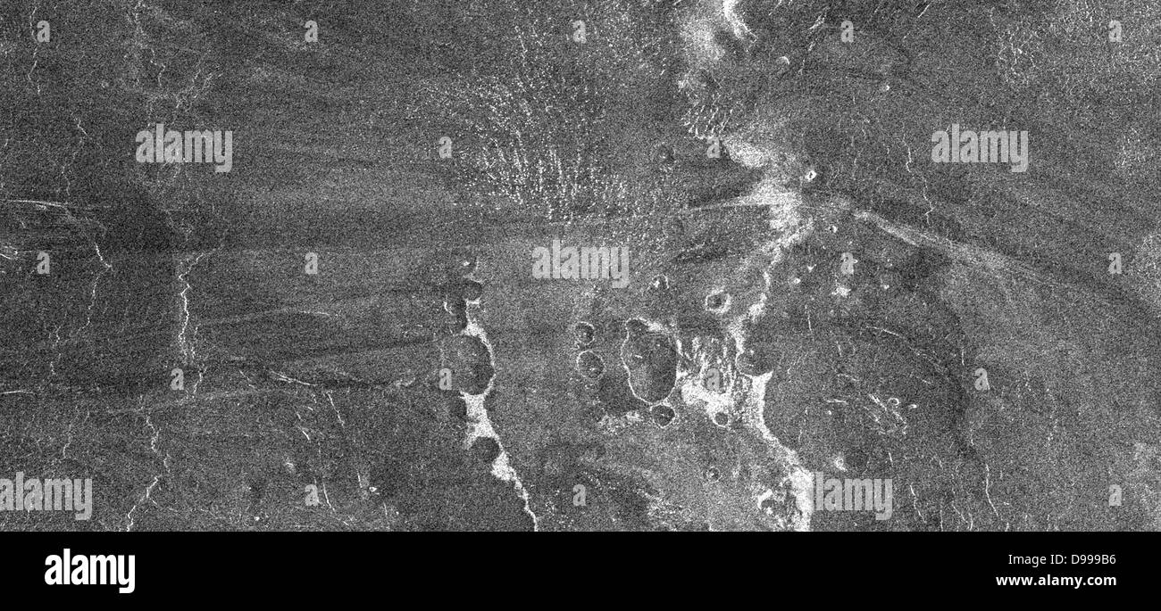 Dieser SAR-Bild aus den südlichen Teil von den Navka ist ein Mosaik von zwölf Magellan umkreist, dass 180 Kilometer in der Breite erstreckt und 78 Kilometern Länge. Stockfoto
