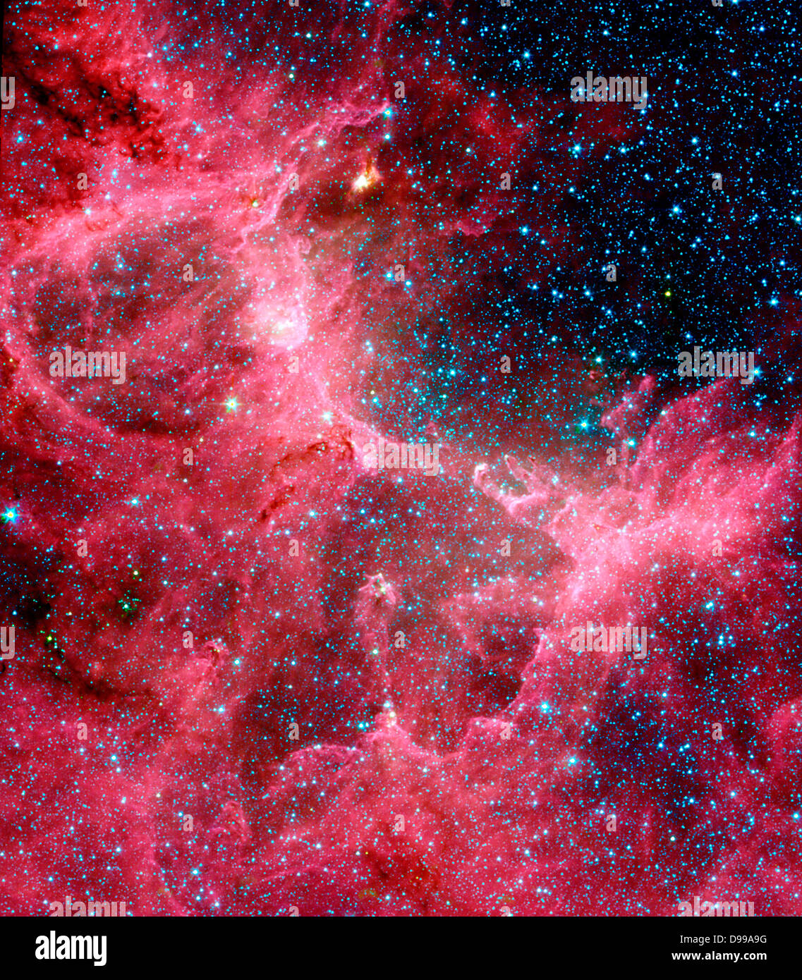 Der Adlernebel. Spitzer-Weltraumteleskop. Stockfoto