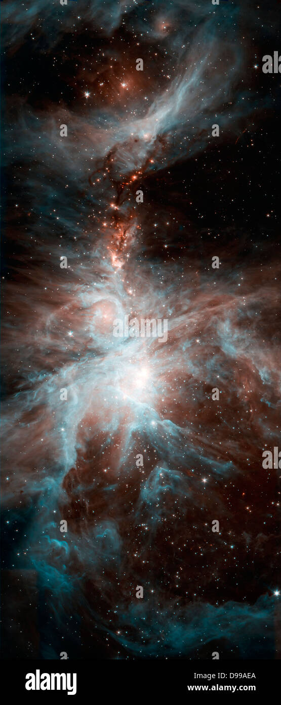 Dieses Bild zeigt den Orion-Nebel, einen Nebel, in denen Sterne geboren werden. Spitzer. Stockfoto