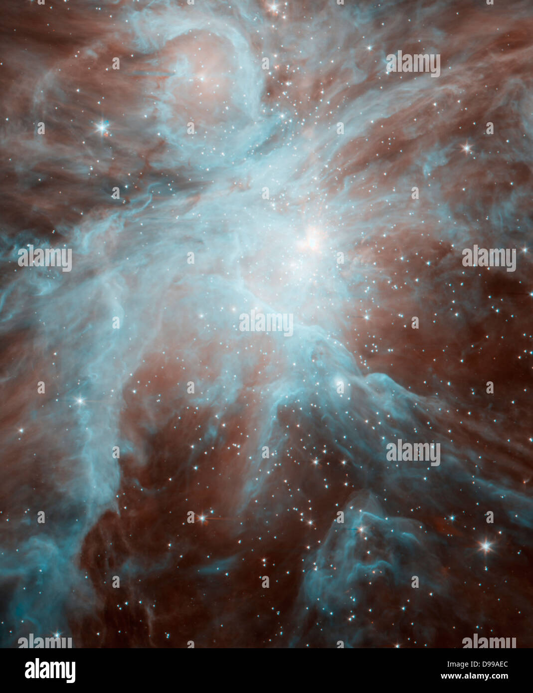 Dieses Bild zeigt den Orion-Nebel, einen Nebel, in denen Sterne geboren werden. Spitzer. Stockfoto