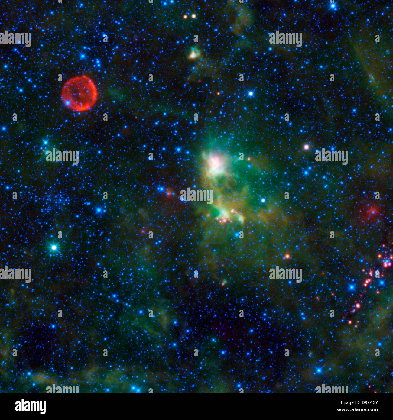 Dieses Bild von der NASA weisen zeigt das Sternbild Cassiopeia. Stockfoto